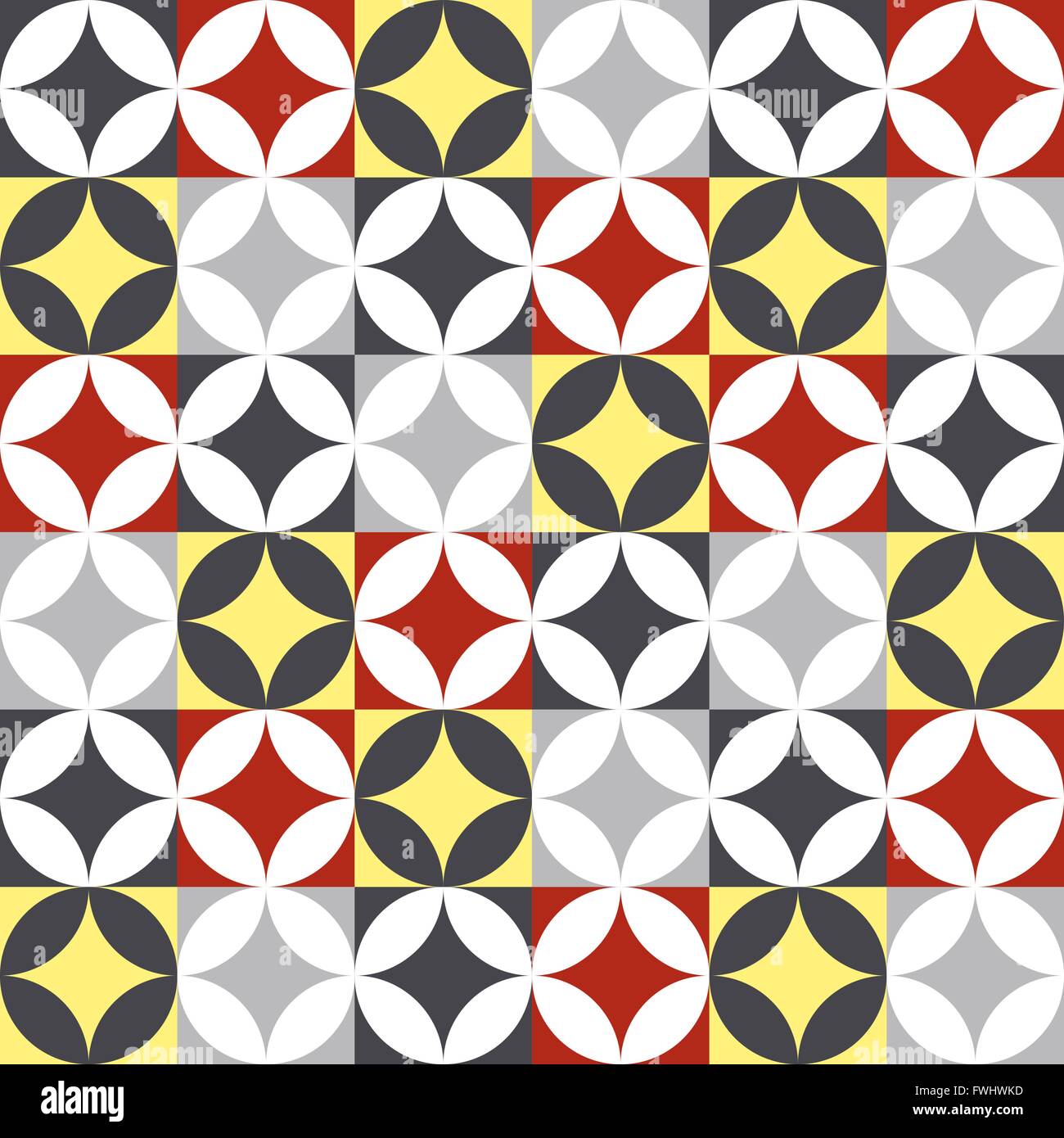 Vintage Mosaik gefliesten nahtloses Muster im Patchwork-Stil mit antiken geometrische Form Dekoration. EPS10 Vektor. Stock Vektor