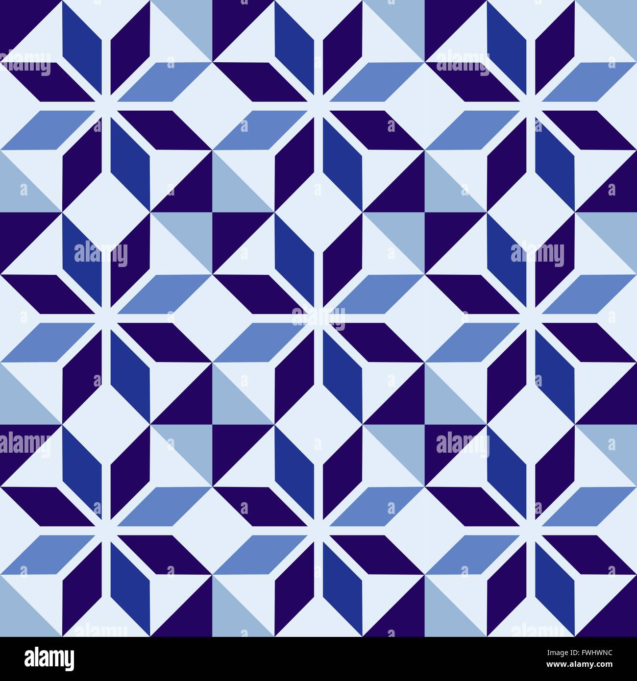 Klassische Keramik Mosaik Fliesen Musterdesign mit abstrakten geometrischen Form Dekoration.  EPS10 Vektor. Stock Vektor