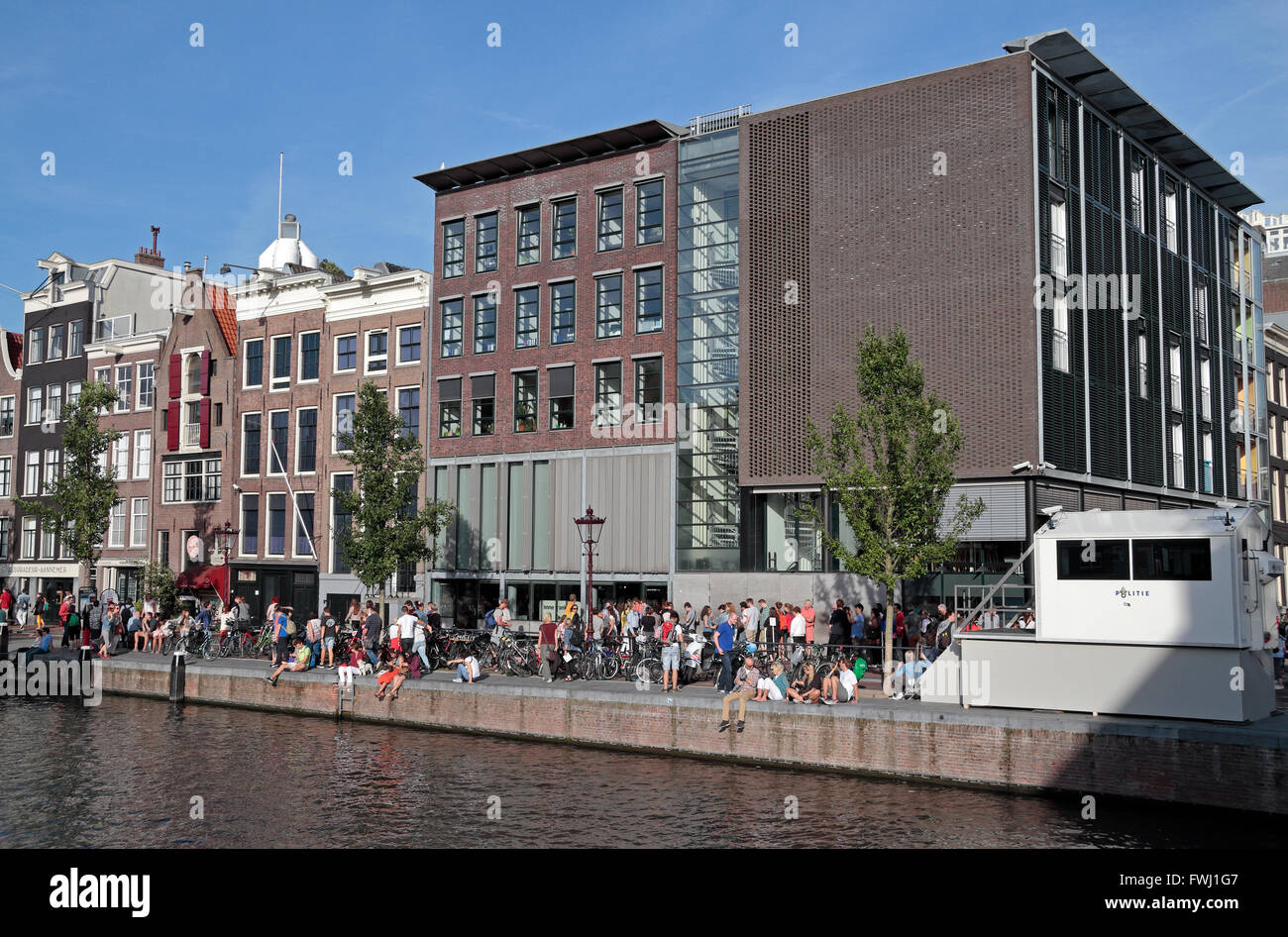 Das Anne Frank House Museum in Amsterdam, Niederlande. Stockfoto