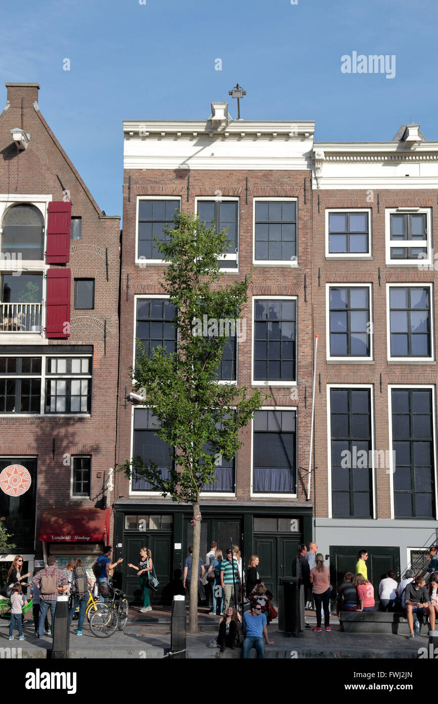 Das Anne Frank Haus in Amsterdam, Niederlande. Stockfoto