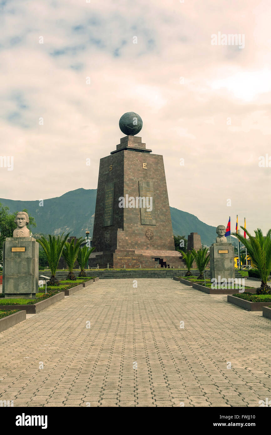 Zentrum der Welt, Mitad Del Mundo In Ecuador, Südamerika Stockfoto