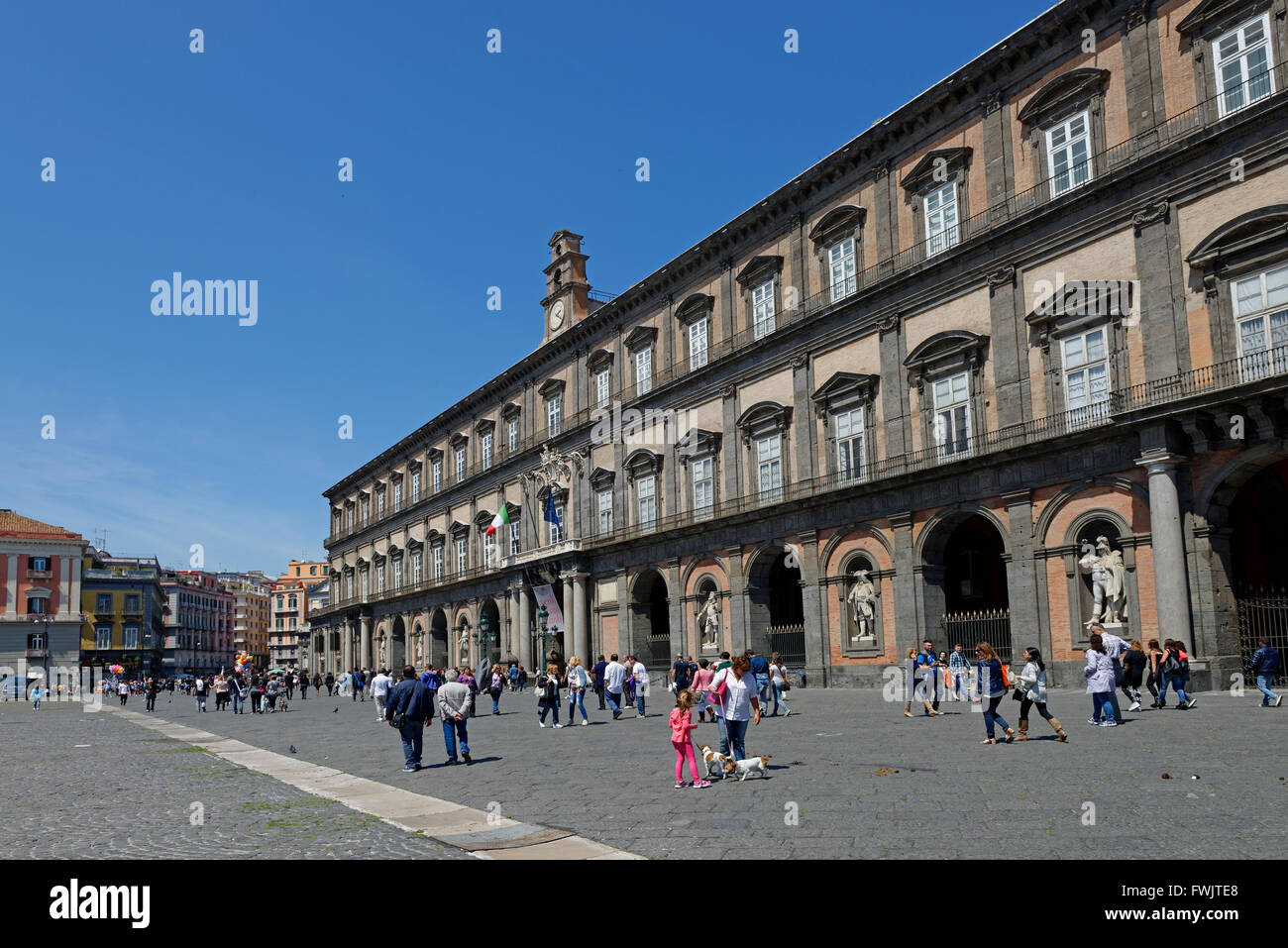 Palazzo Reale, Piazza del Plebiscito, Neapel, Kampanien, Italien Stockfoto