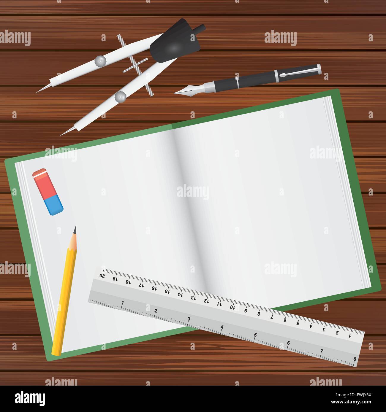Abbildung Vektor Grafik Büro für den kreativen Einsatz in Grafik-design Stock Vektor