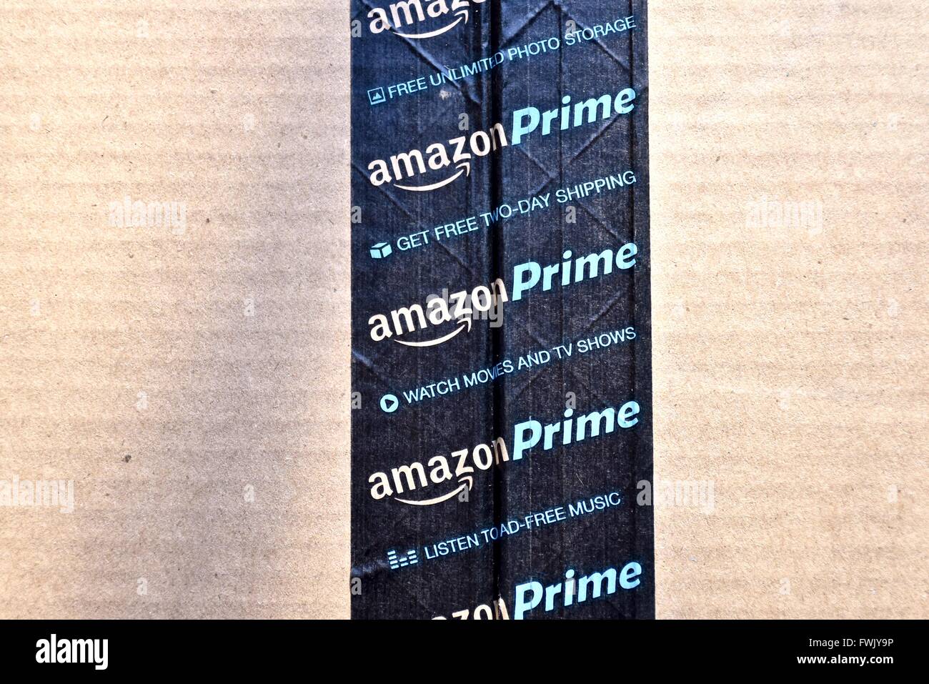 Amazon-Box-Band Stockfoto