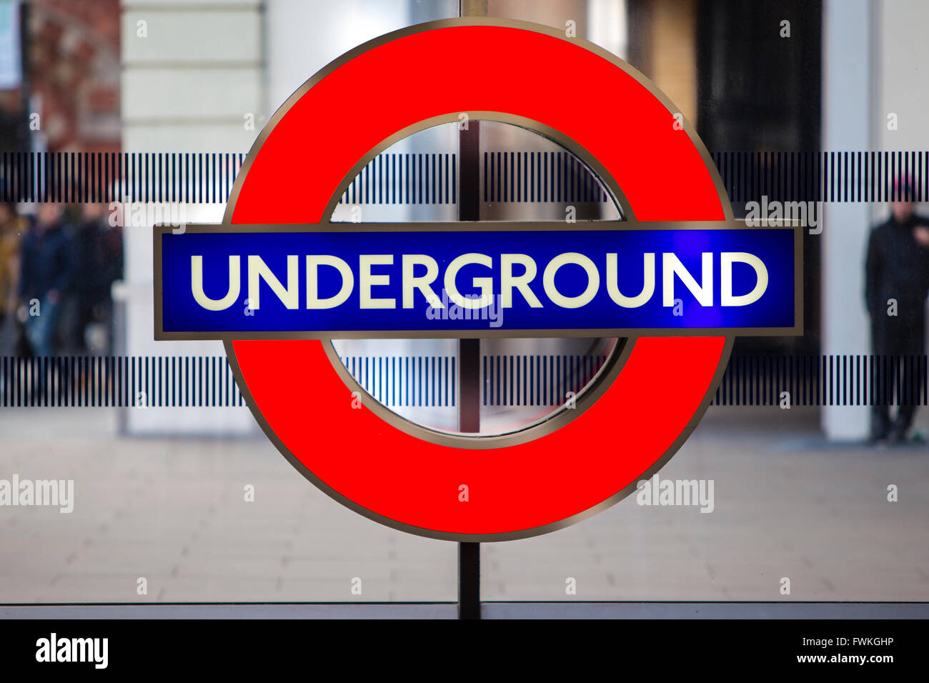 London Underground Zeichen Rondelle Kings Cross Stockfoto