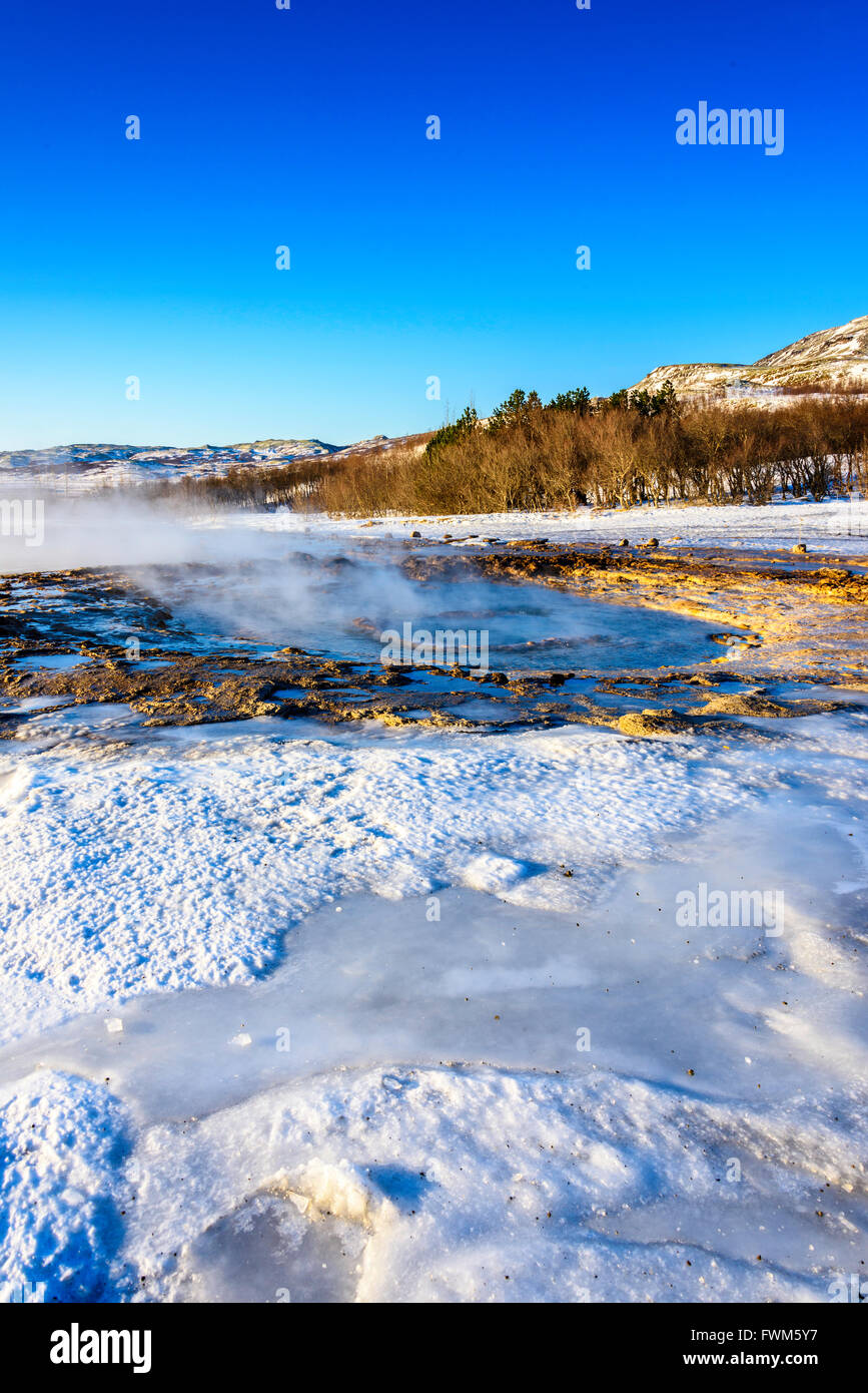 Die wichtigsten Geysir zu Geysir, Island Stockfoto