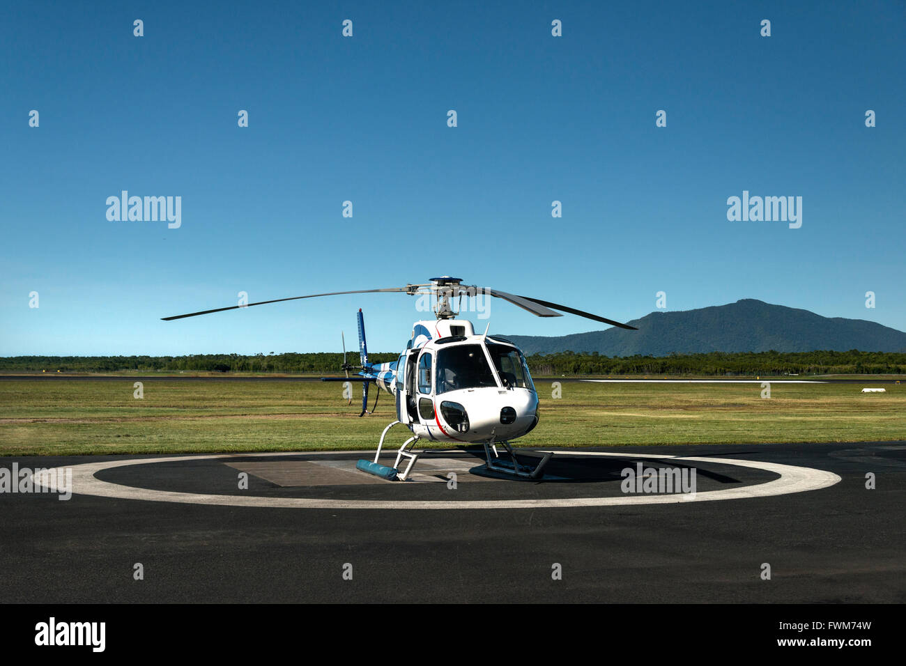 Die Helikopter-Landeplatz Stockfoto
