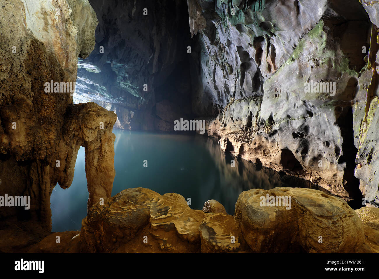 Phong Nha, Ke Bang Höhle, eine erstaunliche, wunderbare Höhle bei Bo Trach, Quang Binh, Vietnam, ist Welterbe von Viet Nam Stockfoto