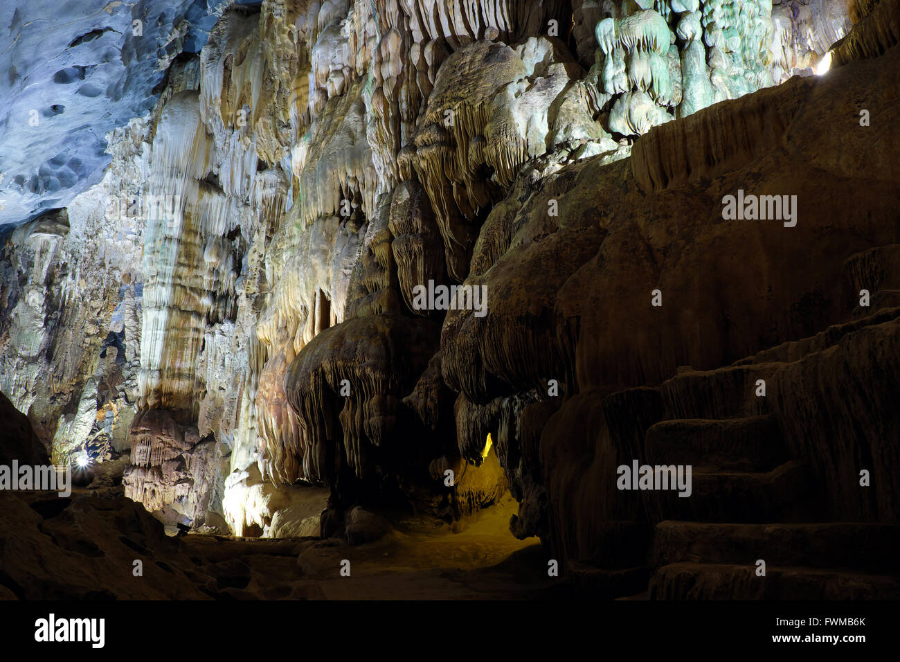 Phong Nha, Ke Bang Höhle, eine erstaunliche, wunderbare Höhle bei Bo Trach, Quang Binh, Vietnam, ist Welterbe von Viet Nam, WiFi Stockfoto