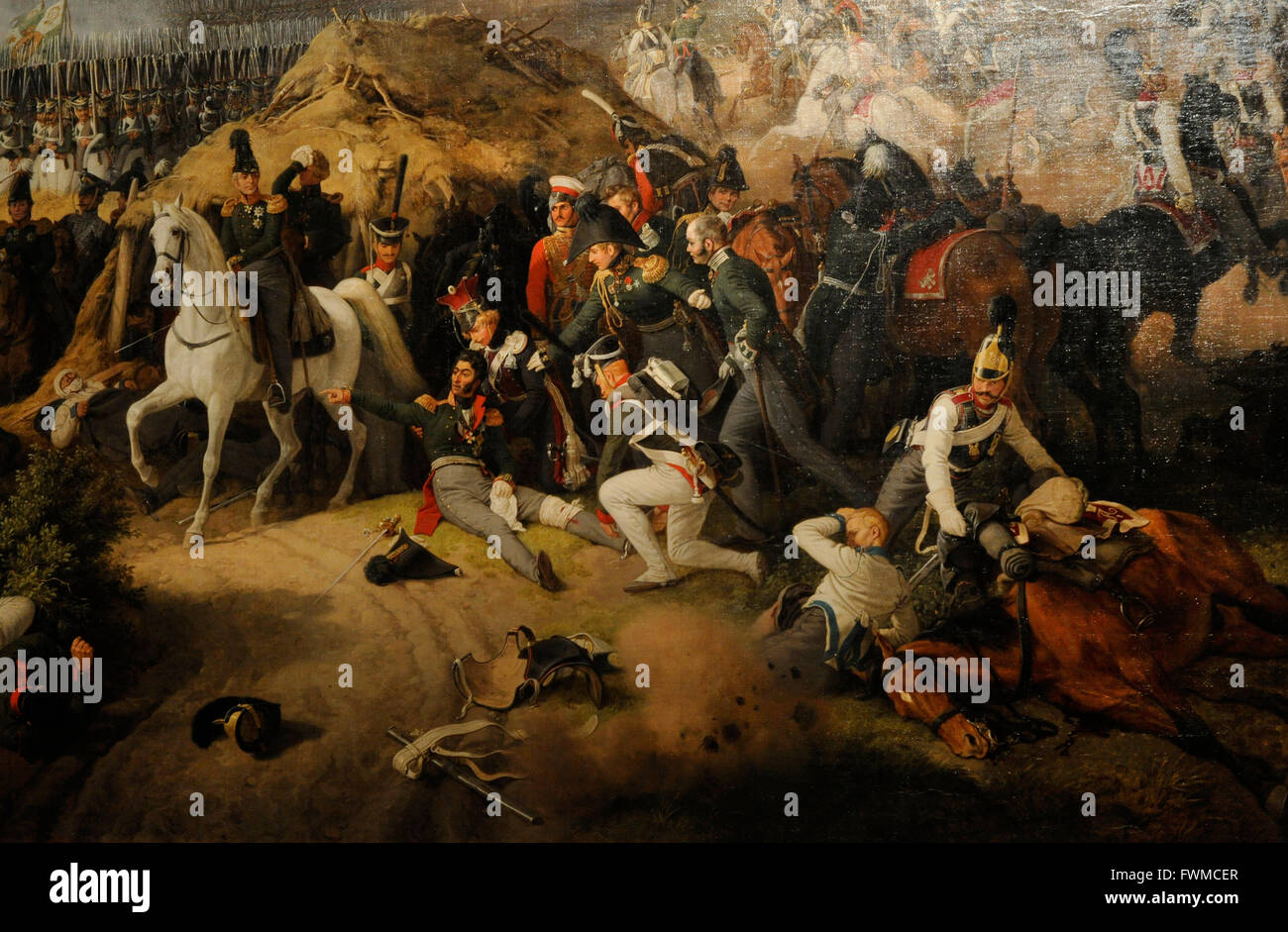 Schlacht von Borodino von Peter von Hess (1792-1871). Detail. Die Eremitage. Sankt Petersburg. Russland. Stockfoto