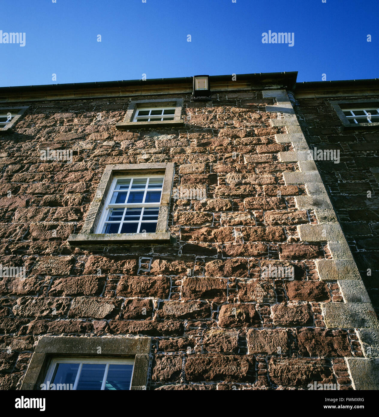 Architektonische Details eines Kasernenblocks in Fort George, nahe Inverness, Schottland. Die Festung aus dem 18. Jahrhundert ist ein Meisterwerk der militärischen Technik Stockfoto
