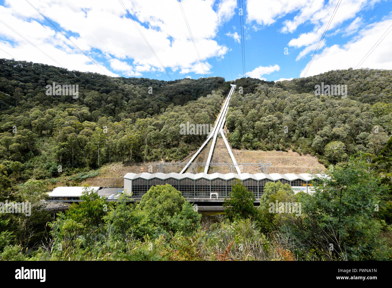 Murray Wasserkraftwerk, Murray 1, Khankoban, Snowy Mountains, New South Wales, Australien Stockfoto