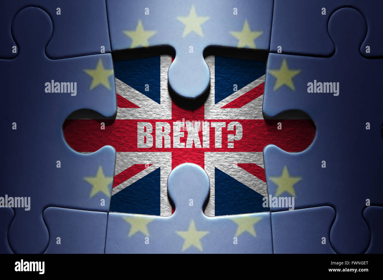 Brexit Frage Stockfoto