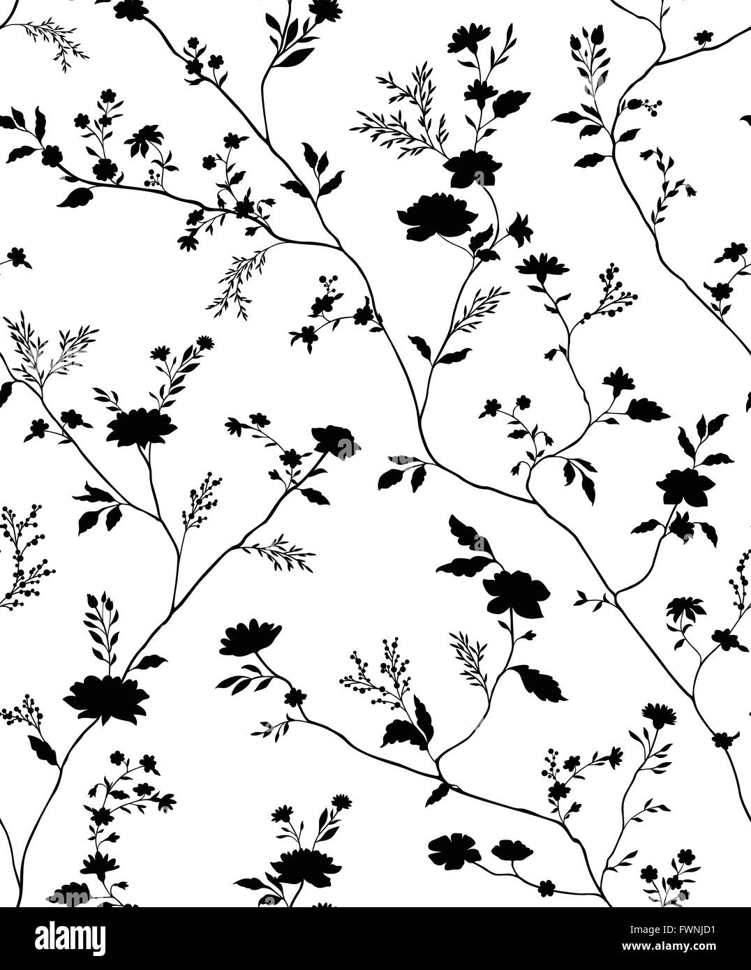 nahtlose floralen Textile Muster Stockfoto