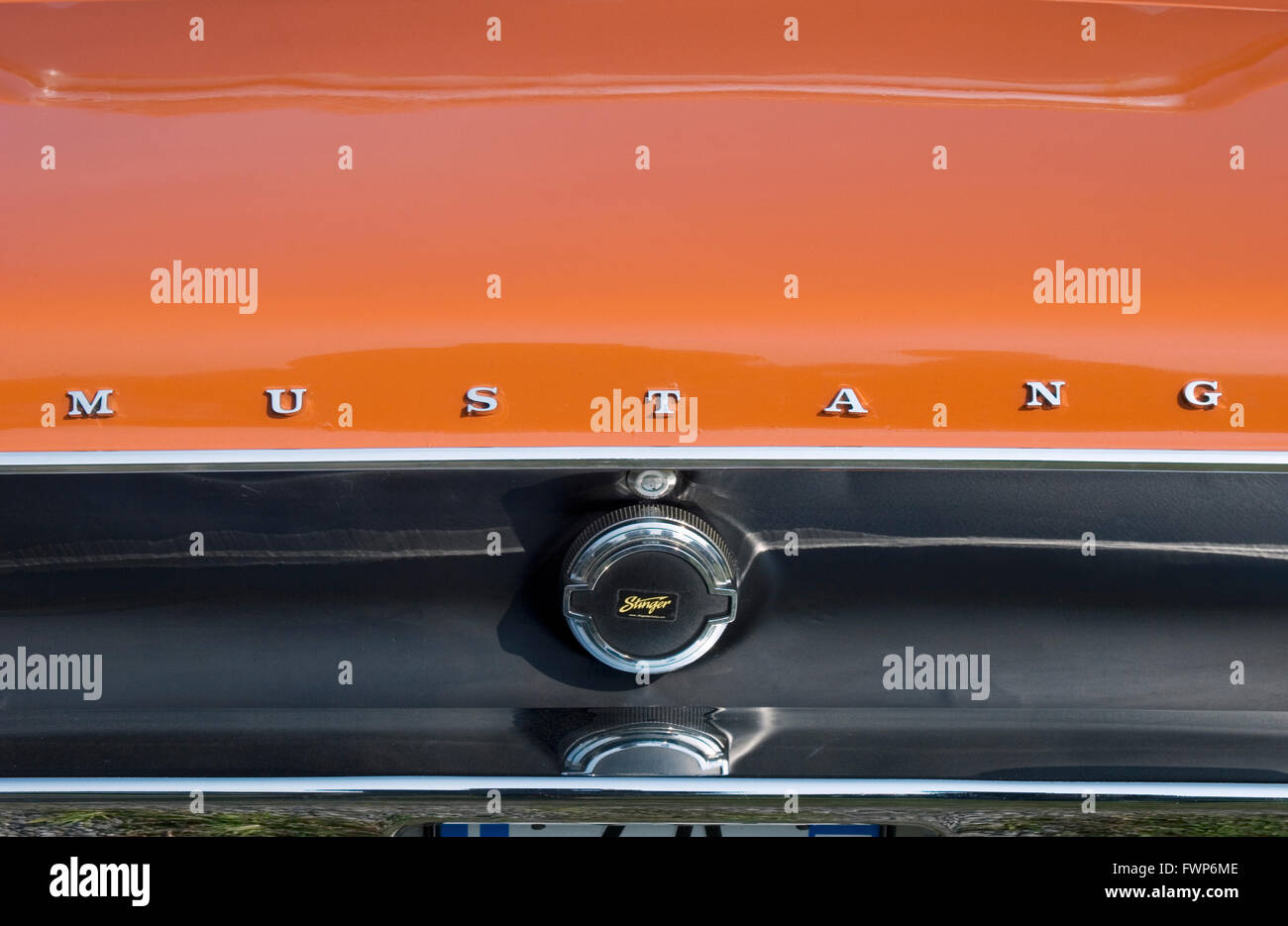 Oldtimer Ford Mustang Frontansicht detail Stockfoto
