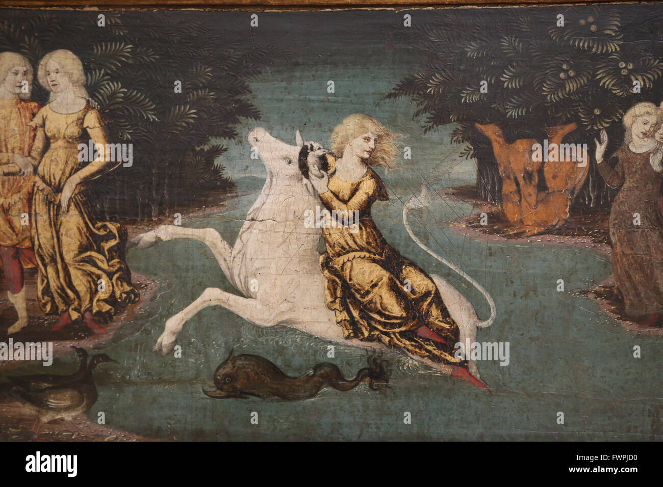Libera da Verona (1441-1526). Italienischer Maler der Renaissance.  Die Entführung der Europa, 1470. Louvre-Museum. Paris. Frankreich. Stockfoto