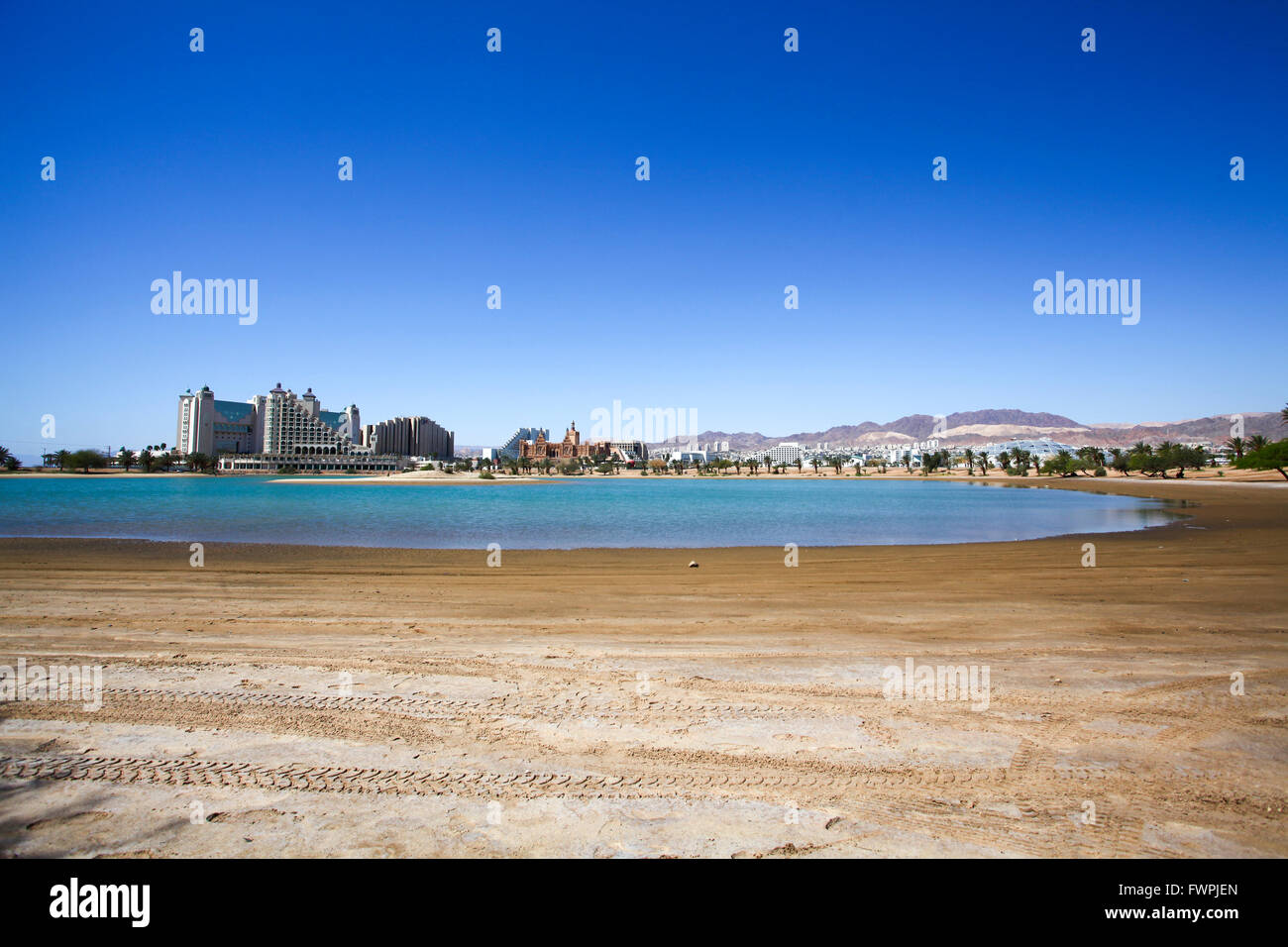 Eilat, Israel der künstlichen Lagune Stockfoto