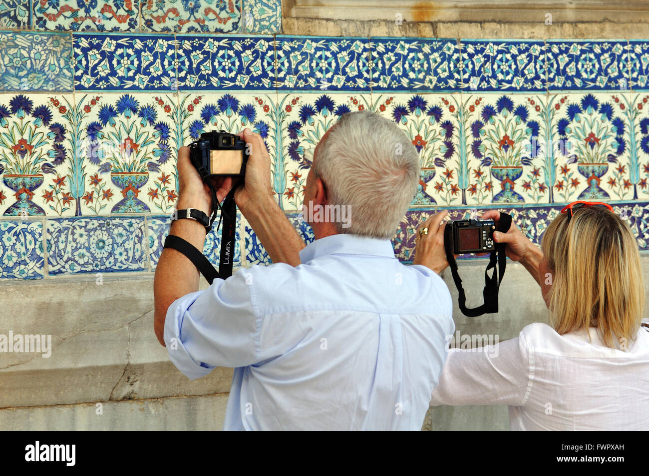 Türkei, Istanbul, Topkapi, Palast, Harem, Touristen fotografieren Stockfoto