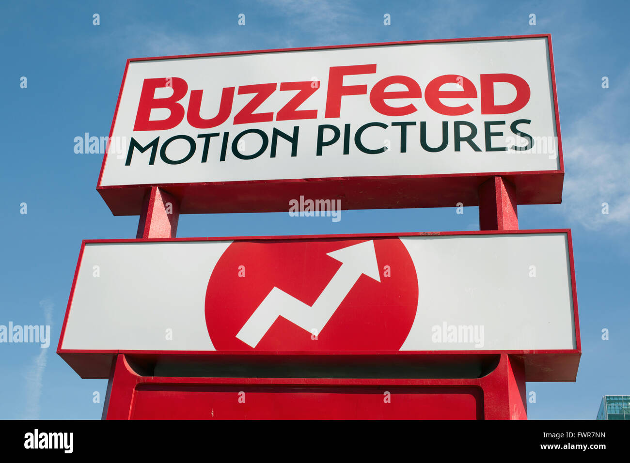 BuzzFeed Motion Pictures in Hollywood Sign. Stockfoto