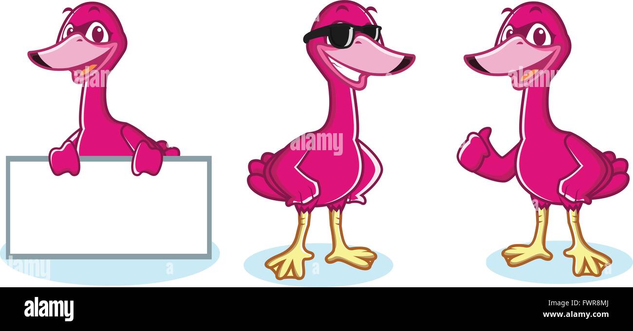 Schwan Maskottchen Vektor glücklich Stock Vektor