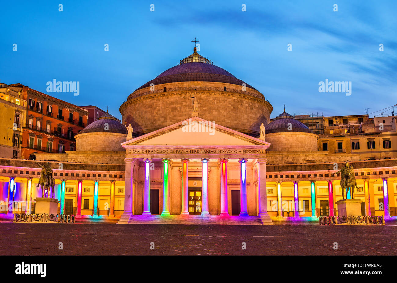 Basilika San Francesco di Paola in Neapel Stockfoto