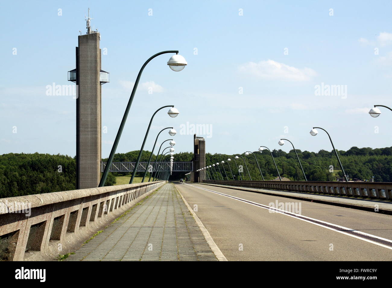 Die längste Flut auf dem See (Eau d ' heure) in Belgien Stockfoto