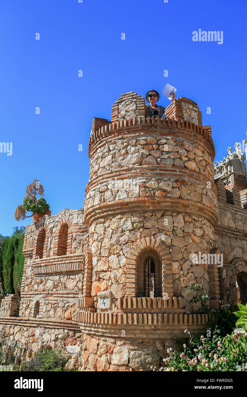 Castillo Monumento Colomares in Benalmadena Stockfoto