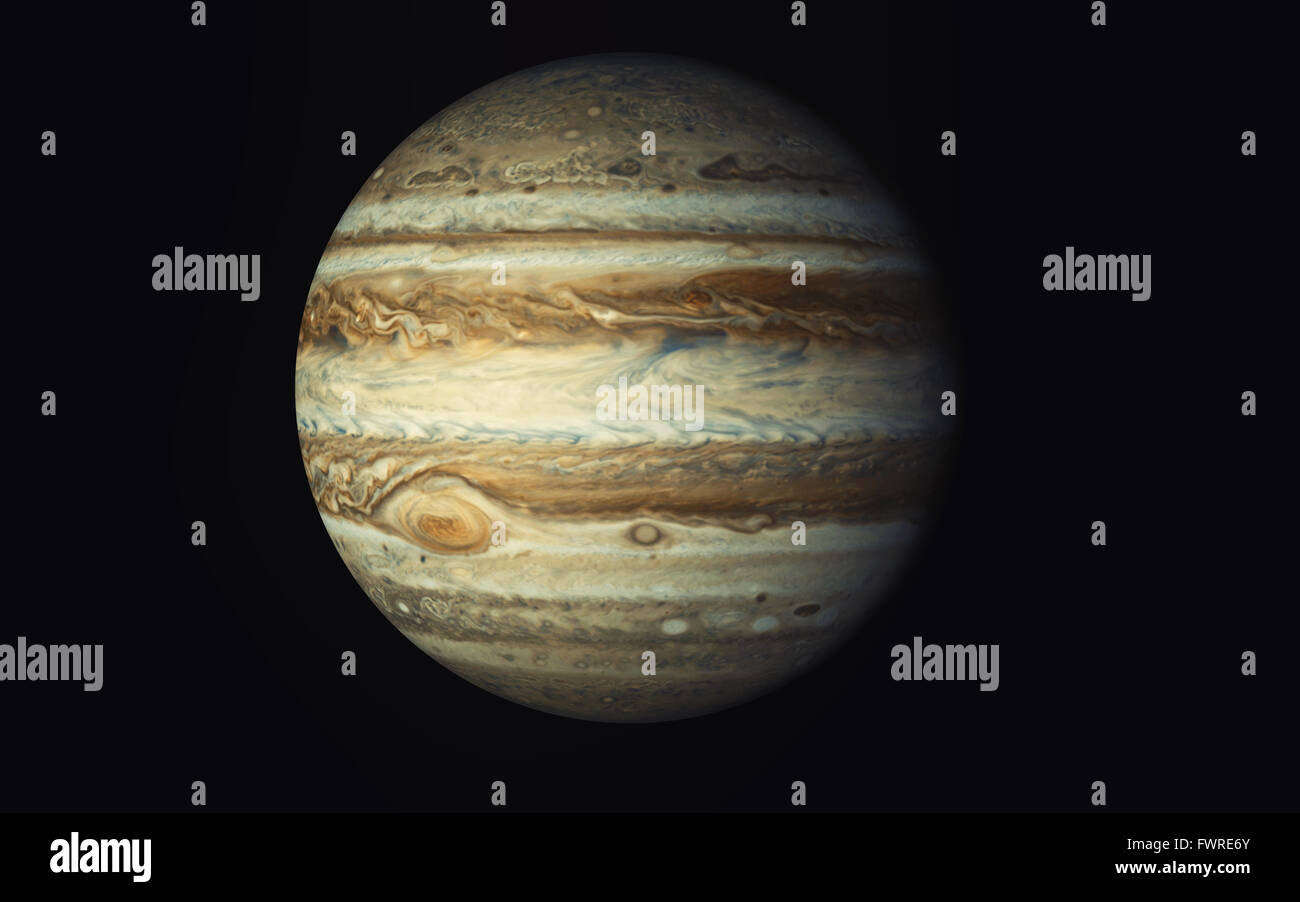 Jupiter schwarzen Hintergrund Stockfoto