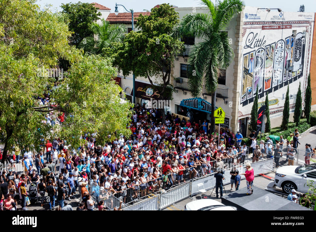 Florida, Süd, FL, Miami, Little Havana, Calle Ocho, jährliche Street