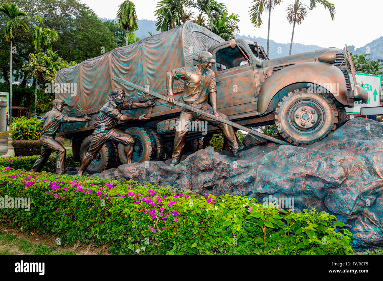Malaysia-Penang-Soldat-Statue Stockfoto