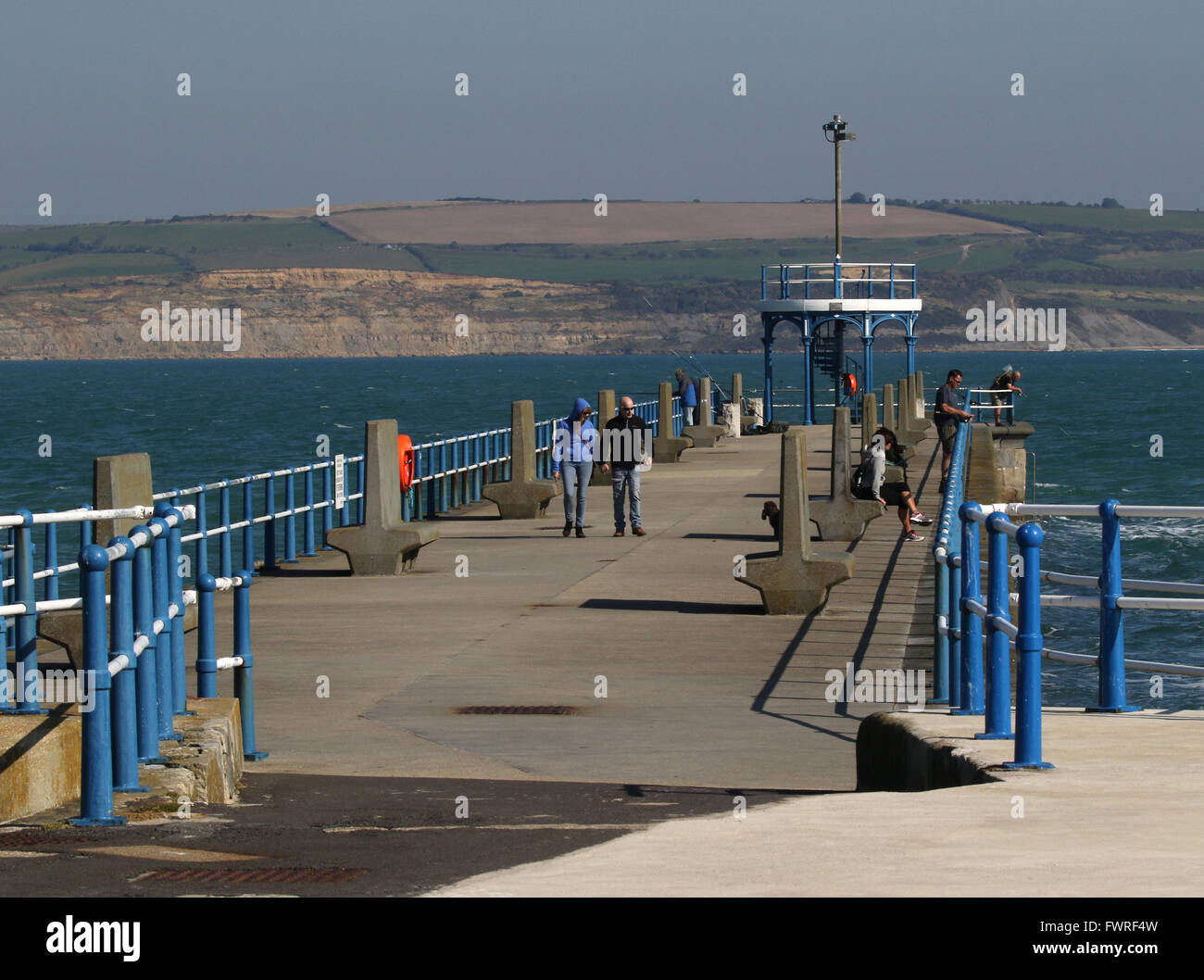 Stein Pier Weymouth Dorset UK Stockfoto