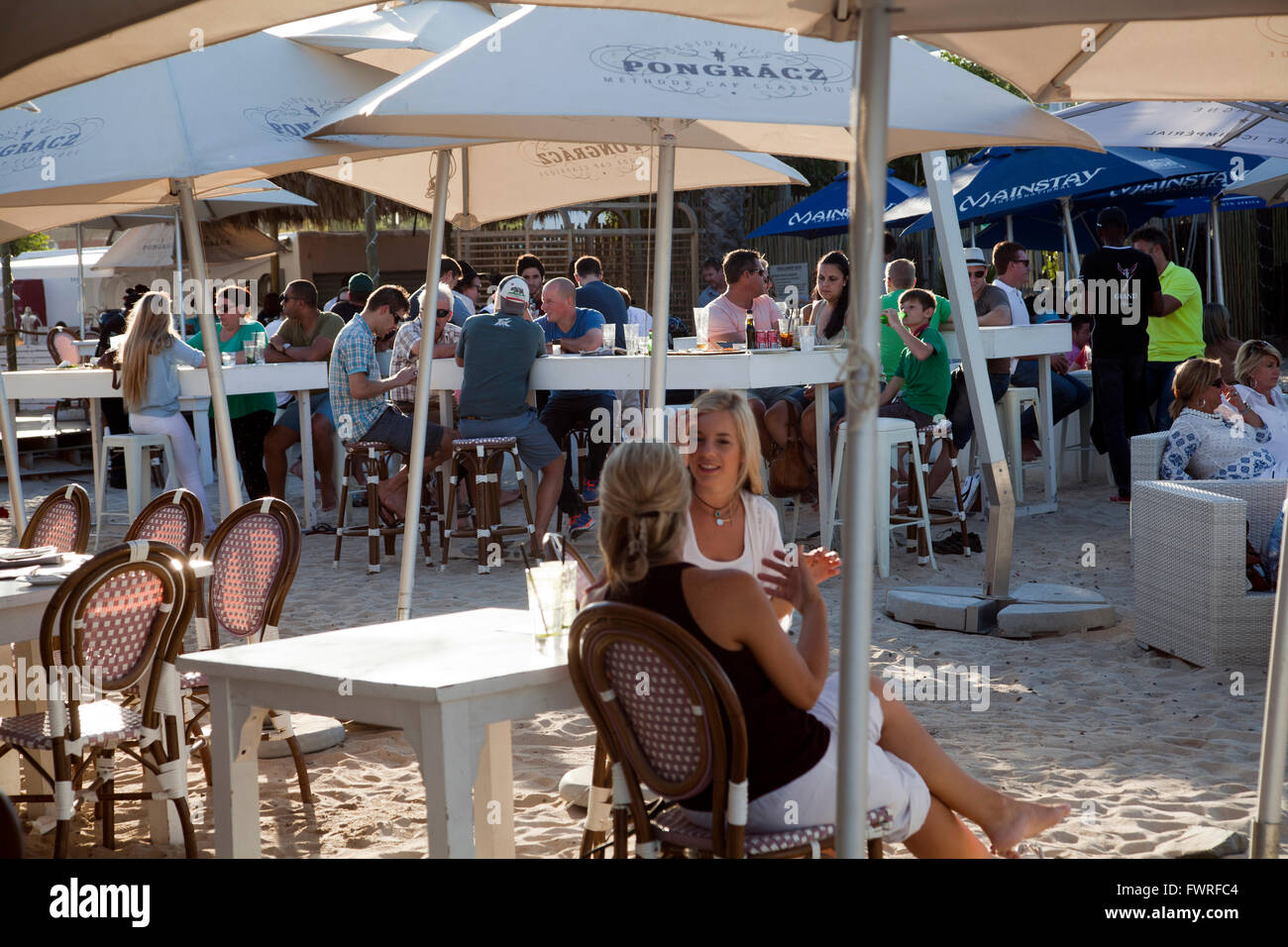Grand Beach Cafe in Granger Bay in Kapstadt - Südafrika Stockfoto