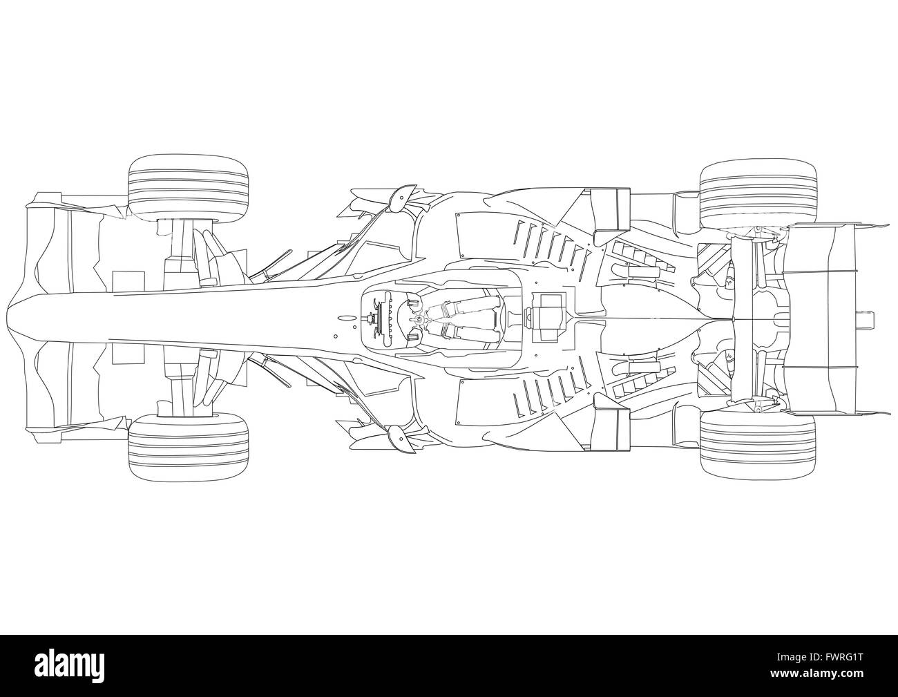  Zeichnung von Formel1 Rennwagen von oben Stockfotografie - Alamy Motiv 