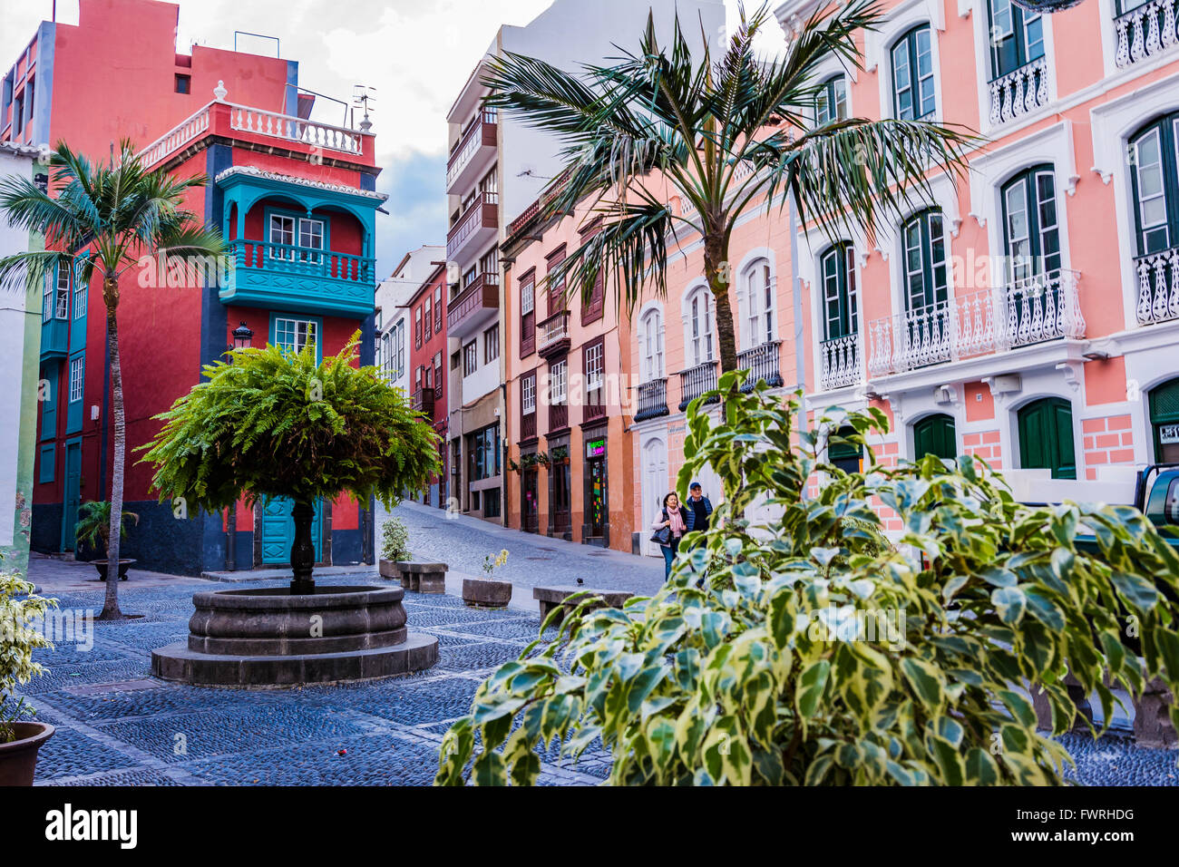 Placeta de Borrero - Quadrat der Borrero - Santa Cruz De La Palma. La Palma. Teneriffa. Kanarischen Inseln. Spanien Stockfoto