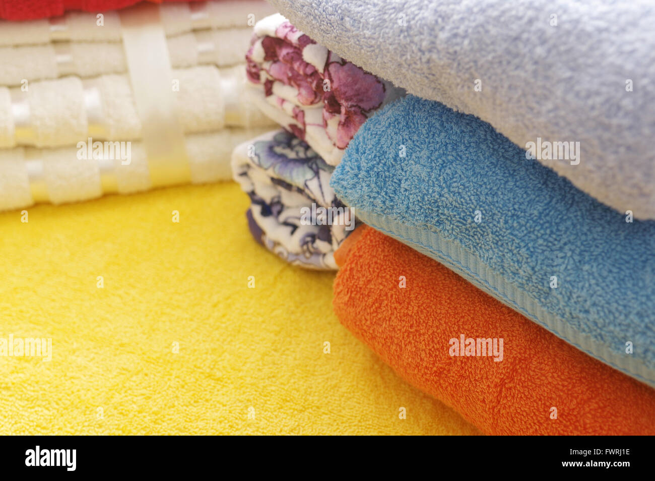 Bunte Handtücher Stockfoto