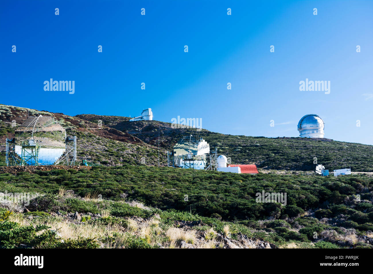 Roque de Los Muchachos Observatorium ist ein astronomisches Observatorium. Puntagorda, La Palma, Teneriffa, Kanarische Inseln, Spanien Stockfoto