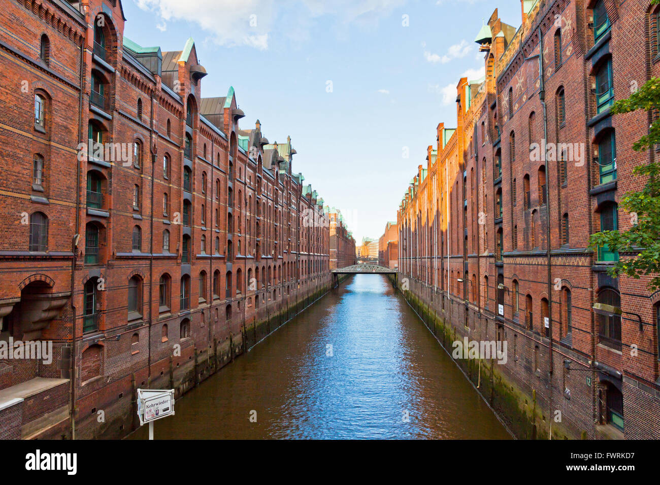 Berühmte Speicherstadt-Viertel in Hamburg, Deutschland. Diese größte Speicherstadt in der Welt erhielt den UNESCO-Welterbe-Status im Juli 2015 Stockfoto