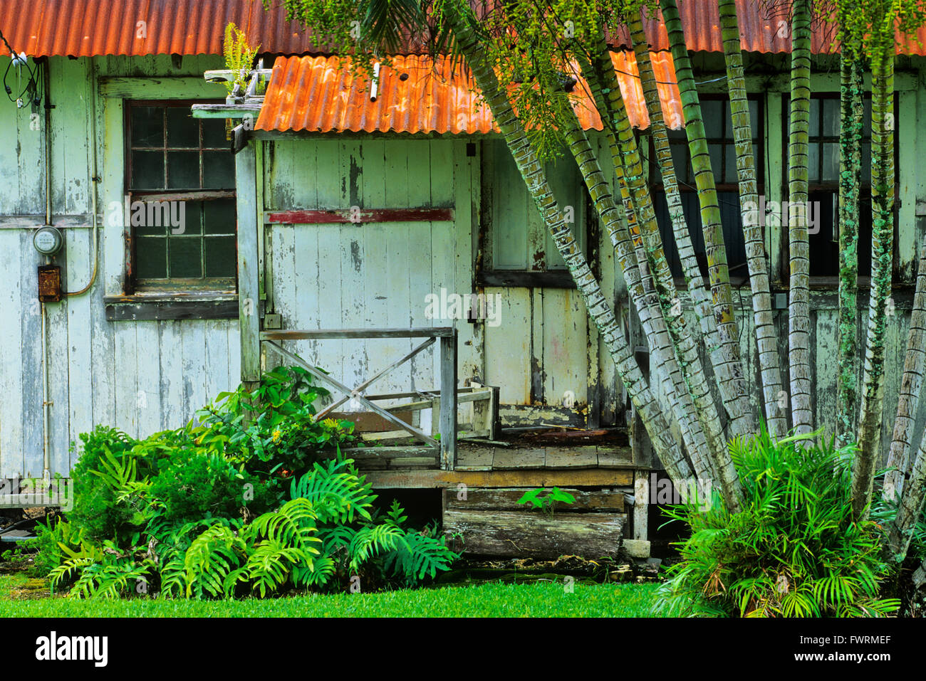 Rustikales Haus auf Maui Stockfoto