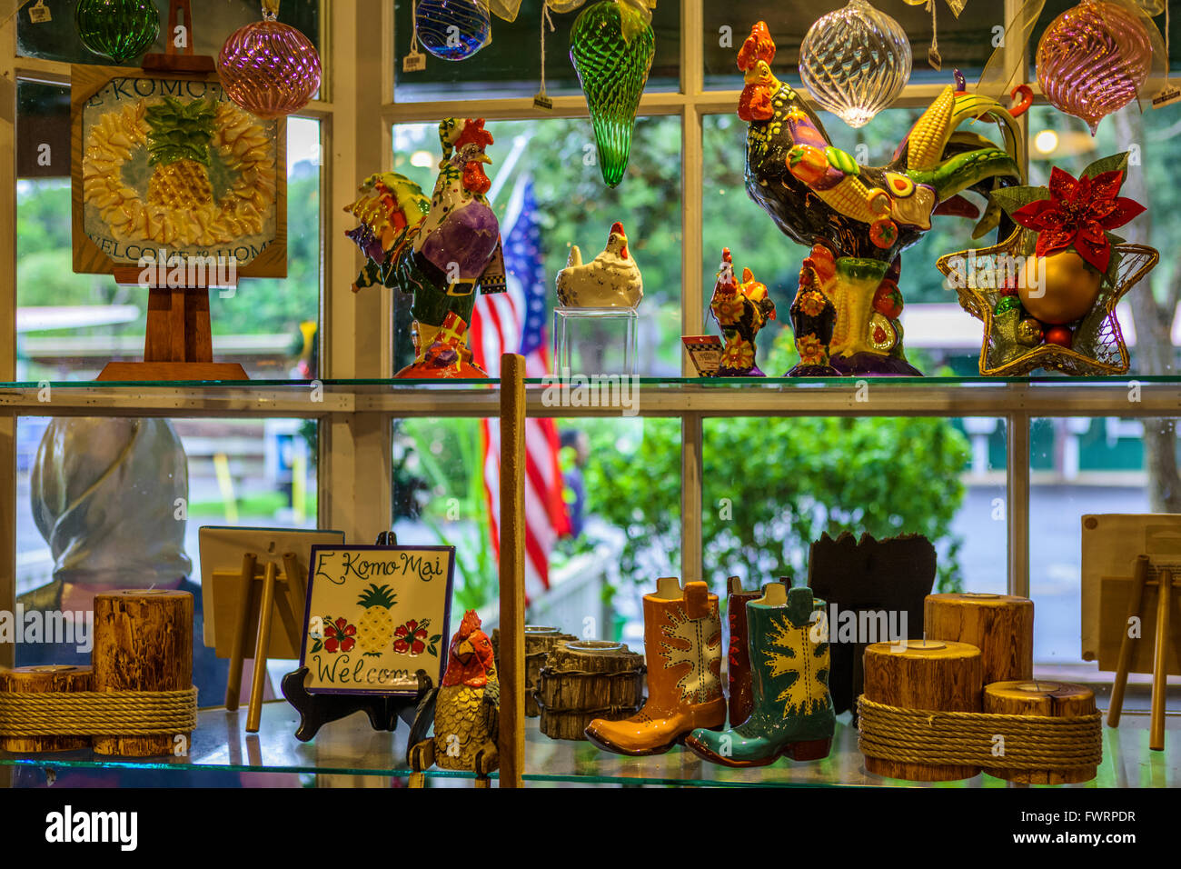 Shop auf Maui Stockfoto