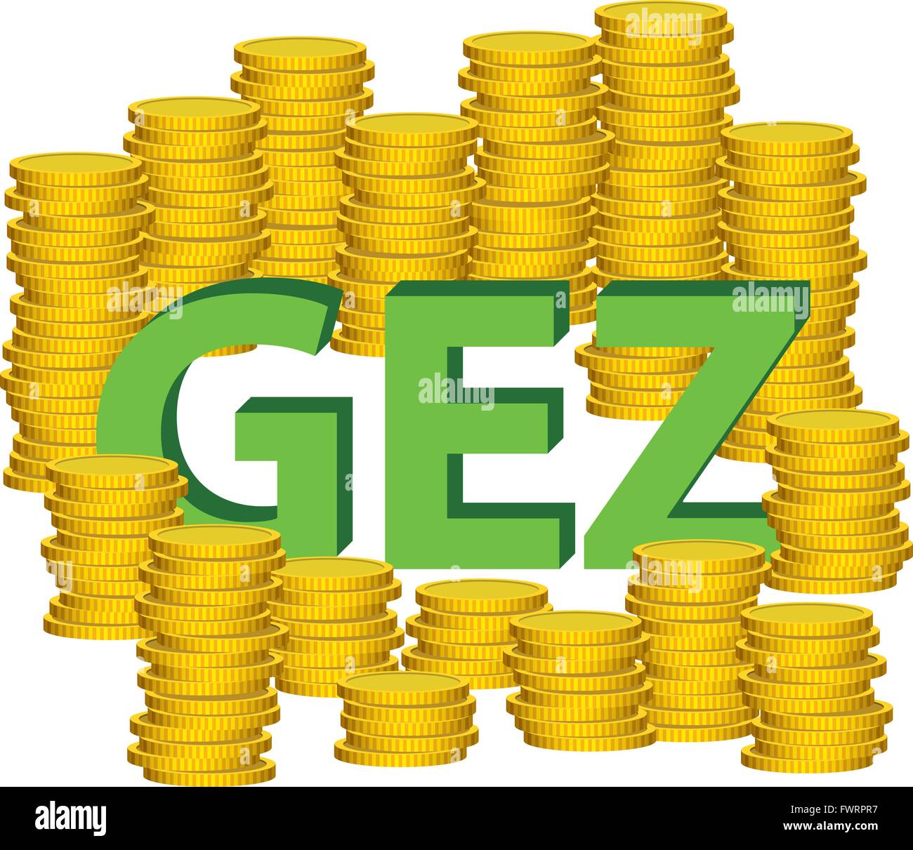 Illustration Grafik Vektor Geld GEZ für den kreativen Einsatz in Grafik-design Stock Vektor