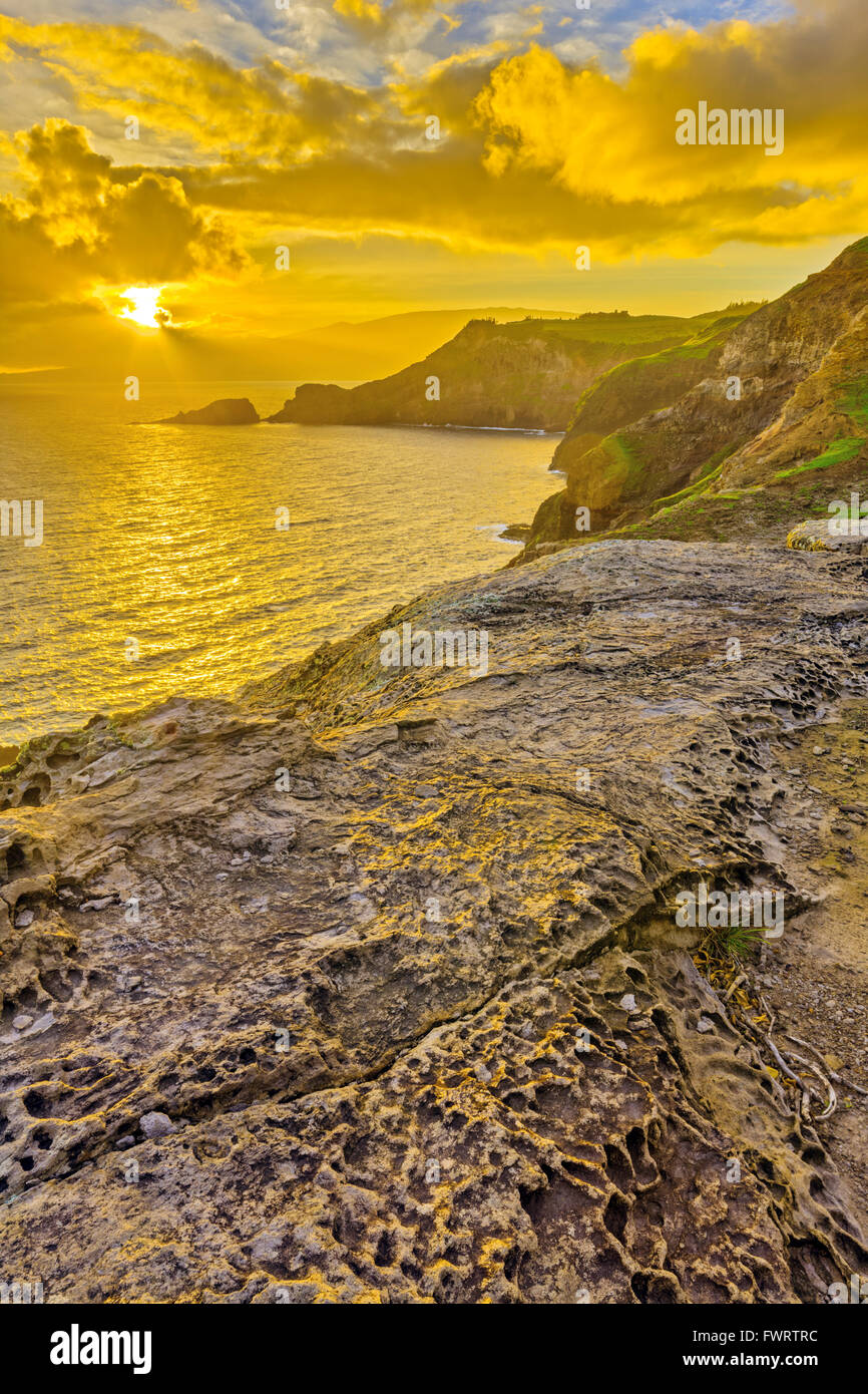 Maui North Shore bei Sonnenaufgang Stockfoto