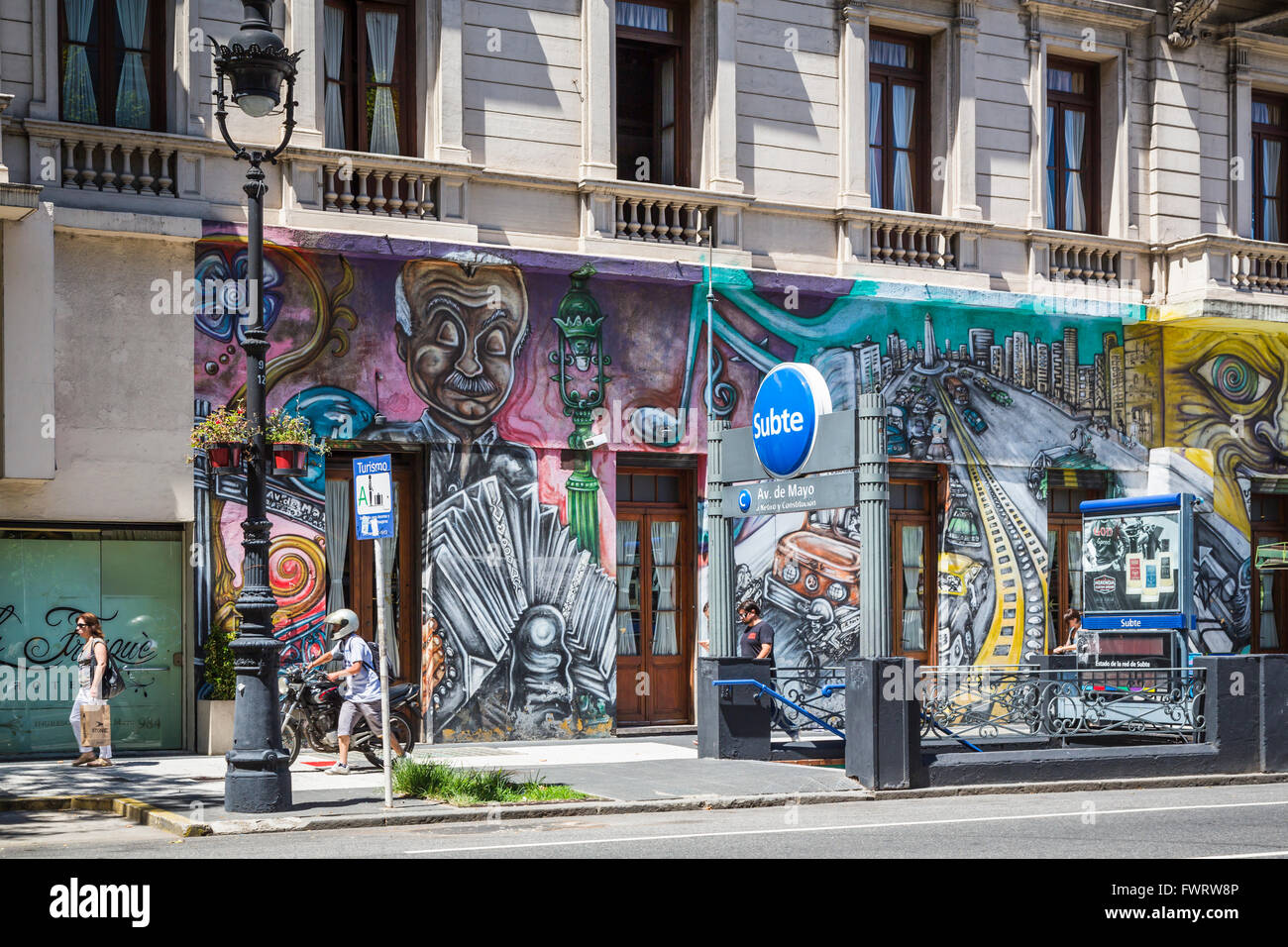 Street-Art in Buenos Aires, Argentinien, Südamerika. Stockfoto