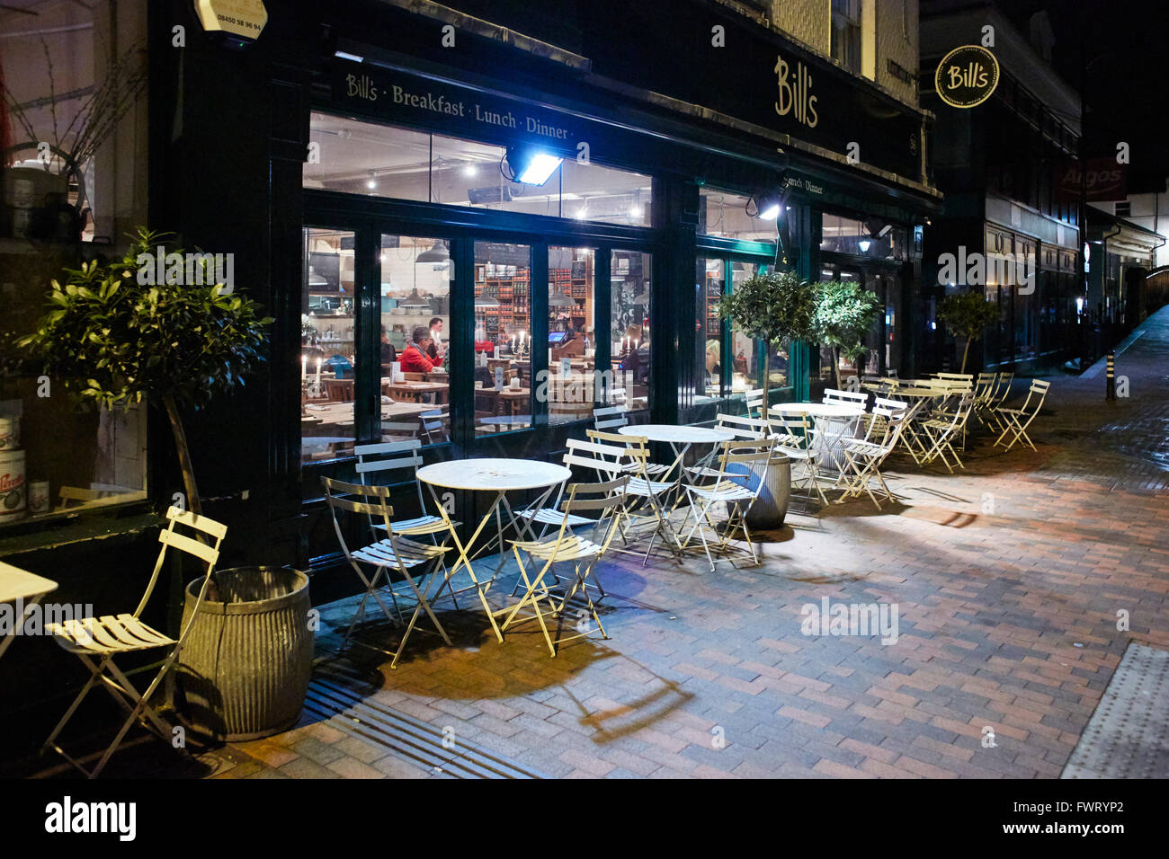 Die Originalrechnung Restaurant Cliffe High Street, Lewes, East Sussex Stockfoto