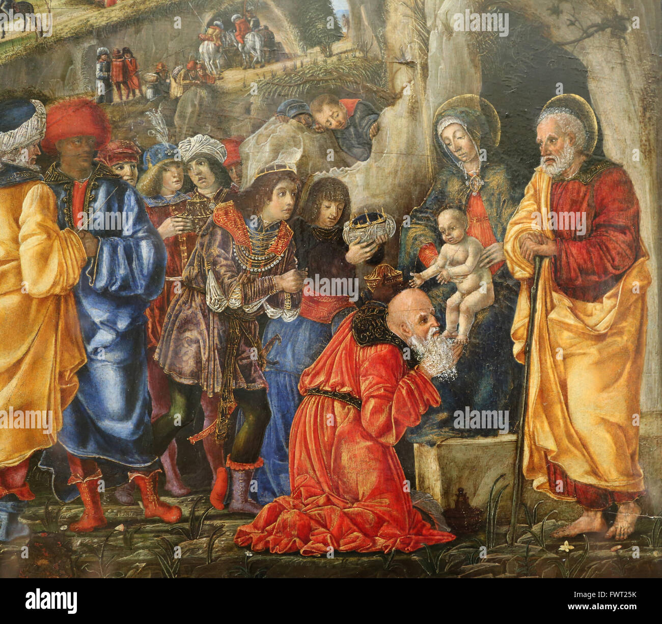 Bernardo Parentino (1450-1500). Italienischer Maler. Renaissance. Die Anbetung der Könige, 1475. Louvre-Museum. Paris. Frankreich. Stockfoto
