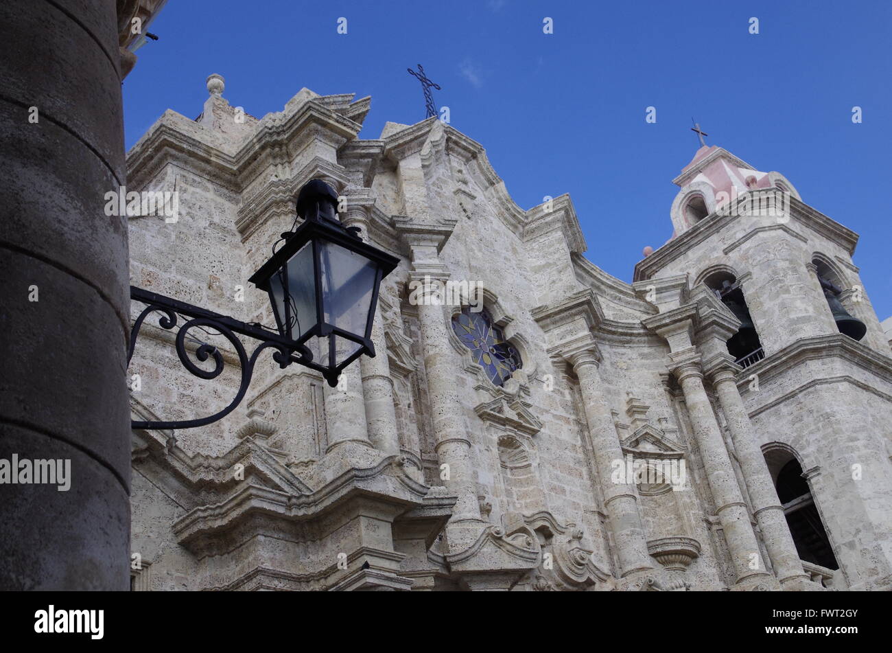 Fassade der Kathedrale von Havanna in Havanna, Kuba Stockfoto