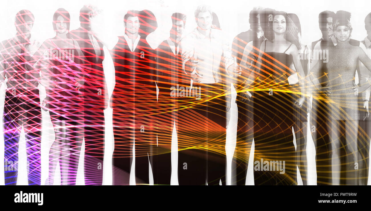 Management-Team und Anführer einer Gruppe von Geschäftsleuten Stockfoto