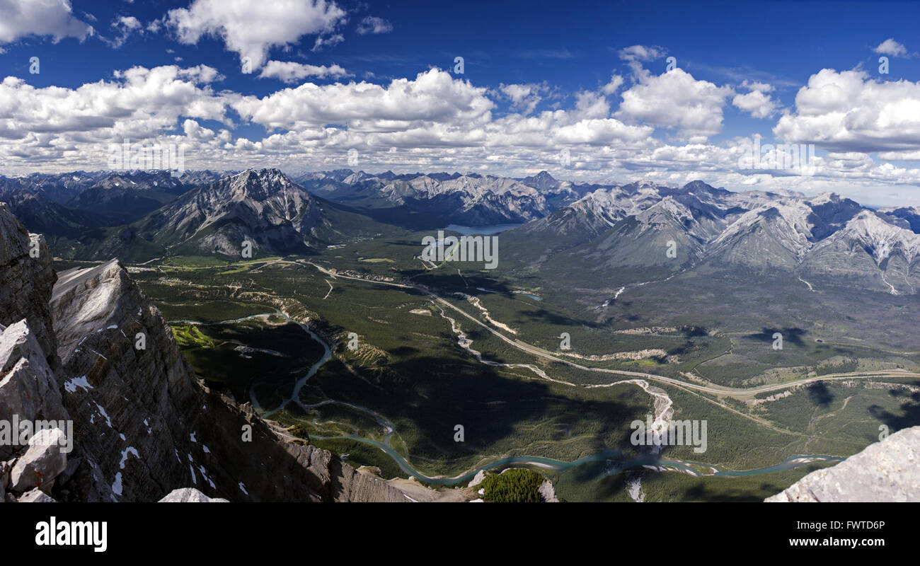 Schauen Sie sich Banff aus Rundle Mountain Stockfoto