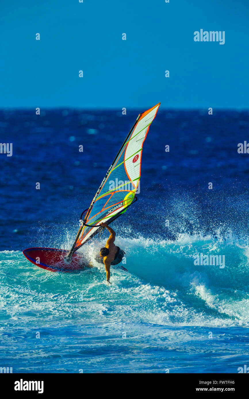 Windsurf Maui Stockfoto