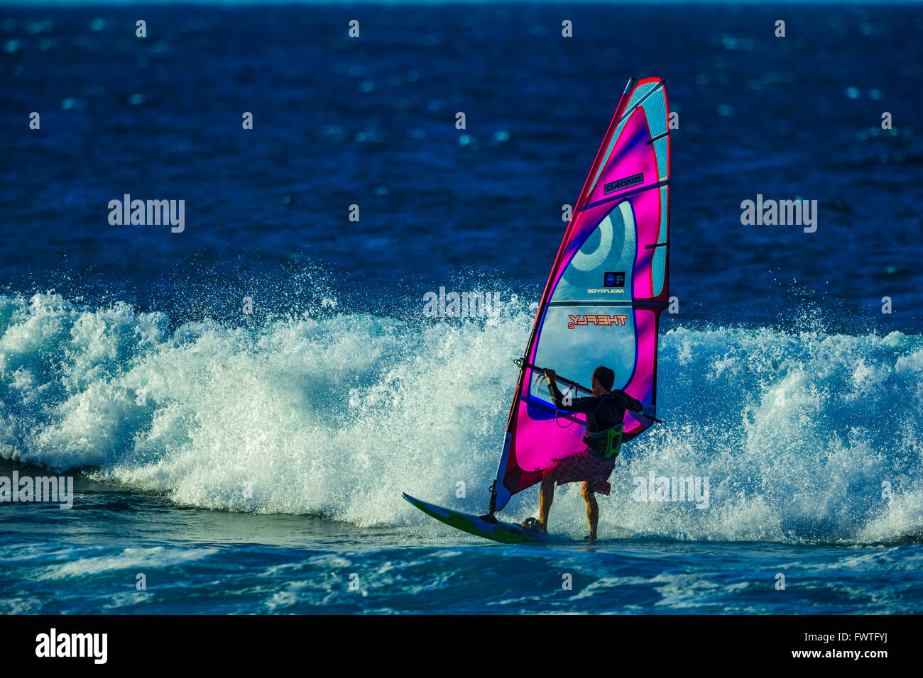 Windsurf Maui Stockfoto