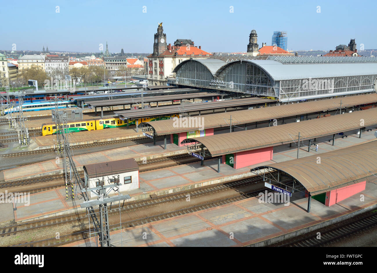 Prag, Tschechische Republik. Hauptbahnhof / Hlavni Nadrazi (1871) Stockfoto